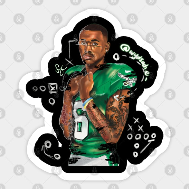 Fly Eagles Fly! -Devanta Smith Sticker by Wydsadie 